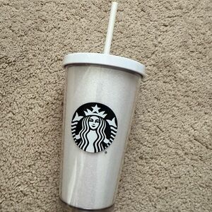 Starbucks Clear Glittery Tumbler